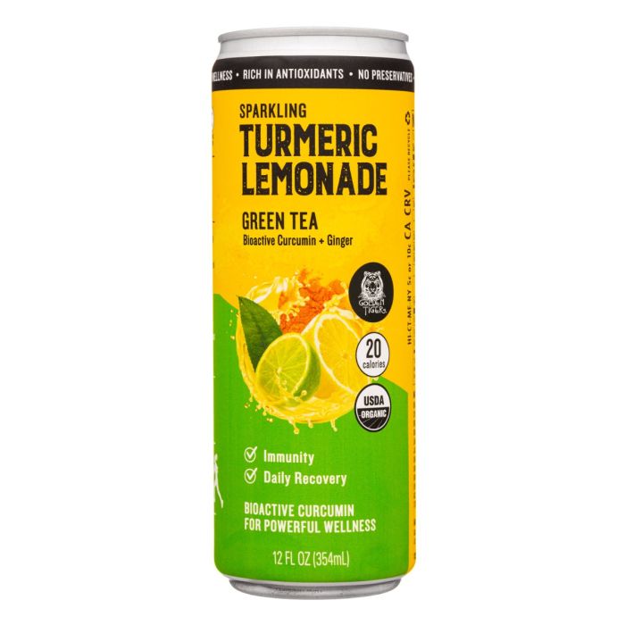 GOLDEN TIGER: Green Tea Turmeric Lemonade, 12 fo