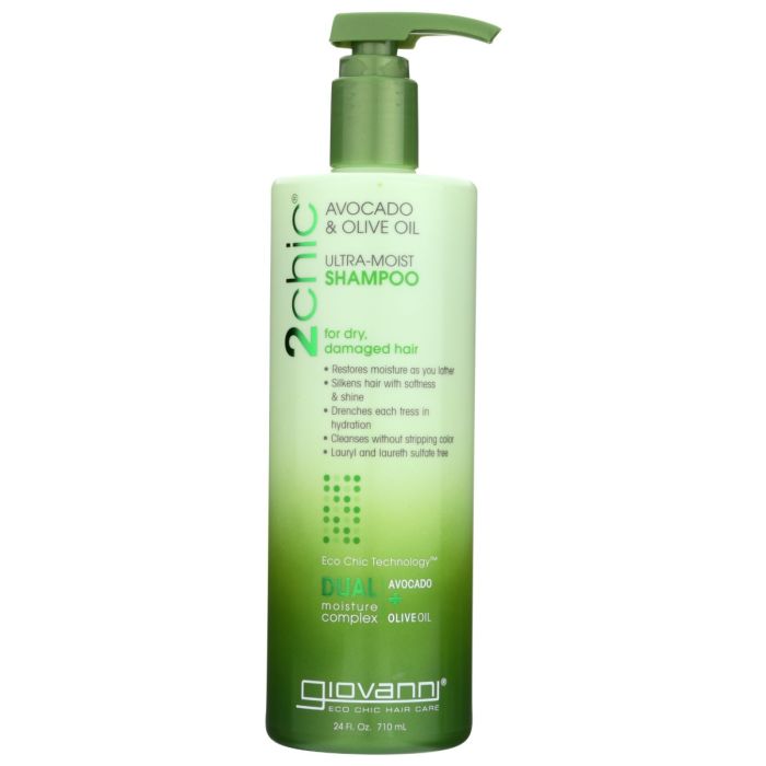 GIOVANNI COSMETICS: 2Chic Avocado and Olive Oil Ultra Moist Shampoo, 24 oz