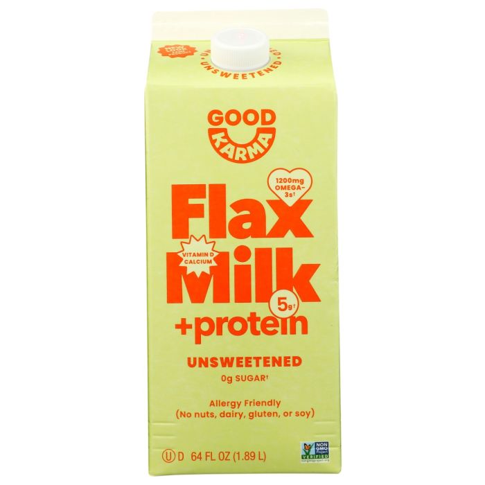 GOOD KARMA: Protein Plus Flax Milk Unsweetened, 64 oz