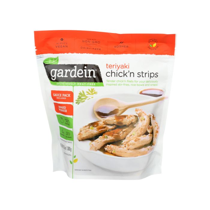 GARDEIN: Teriyaki Chickn Strips, 10.5 oz