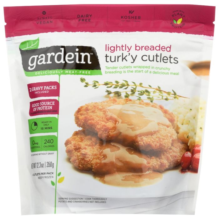 GARDEIN: Lightyly Breaded Turky Cutlet, 12 oz