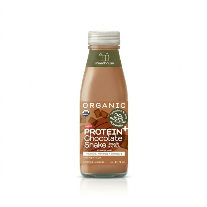 GREENHOUSE: Organic Chocolate Protein Shake, 10.14 fo