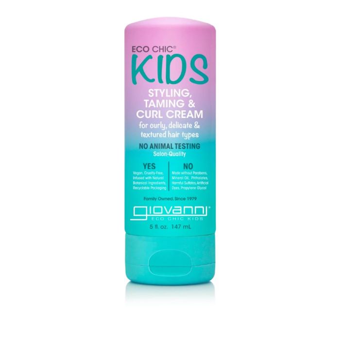 GIOVANNI COSMETICS: Eco Chic Kids Styling and Curl Cream, 5 fo