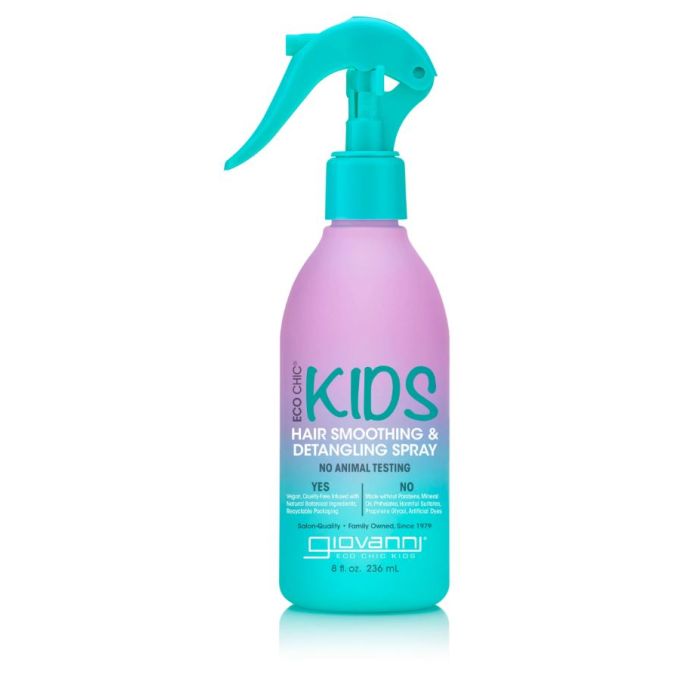 GIOVANNI COSMETICS: Eco Chic Kids Hair Smoothing and Detangling Spray, 8 fo