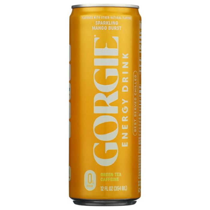 GORGIE: Sparkling Mango Burst Energy Drink, 12 fo