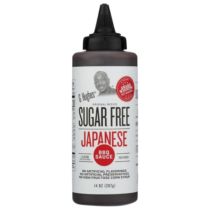 G HUGHES: Sugar Free Japanese Bbq Sauce, 14 oz