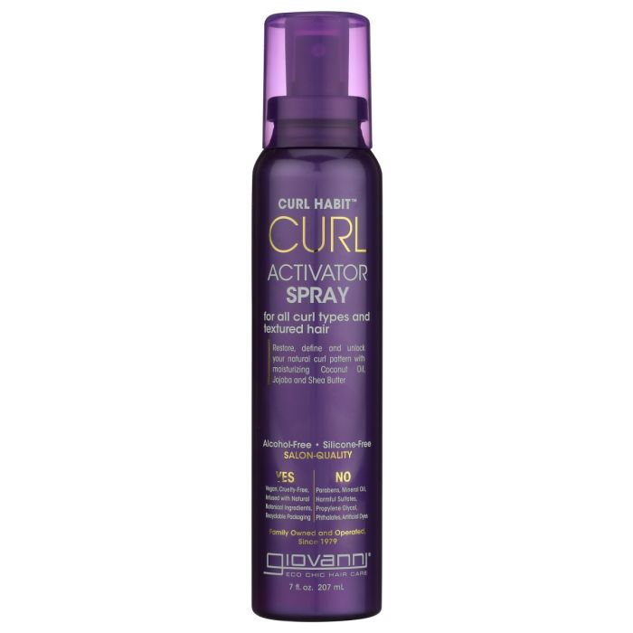 GIOVANNI COSMETICS: Curl Habit Curl Activator Spray, 7 oz