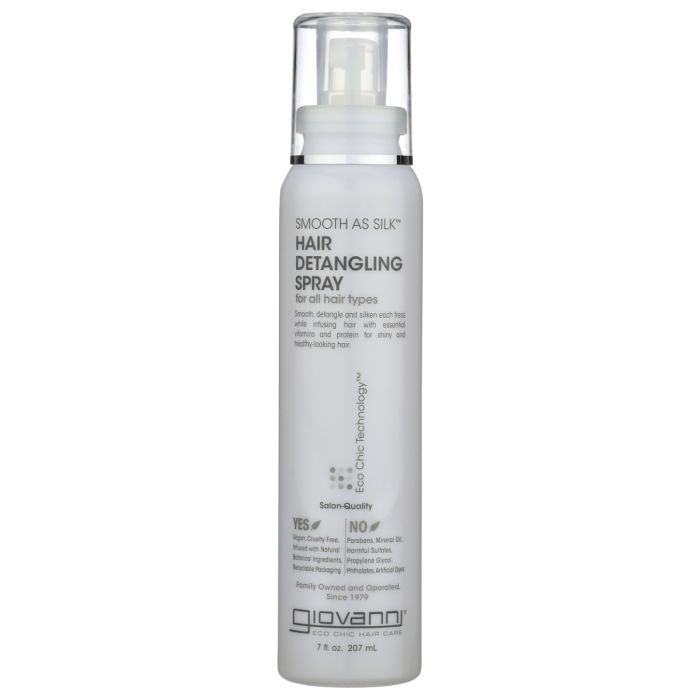 GIOVANNI COSMETICS: Smooth as Silk Hair Detangling Spray, 7 fo
