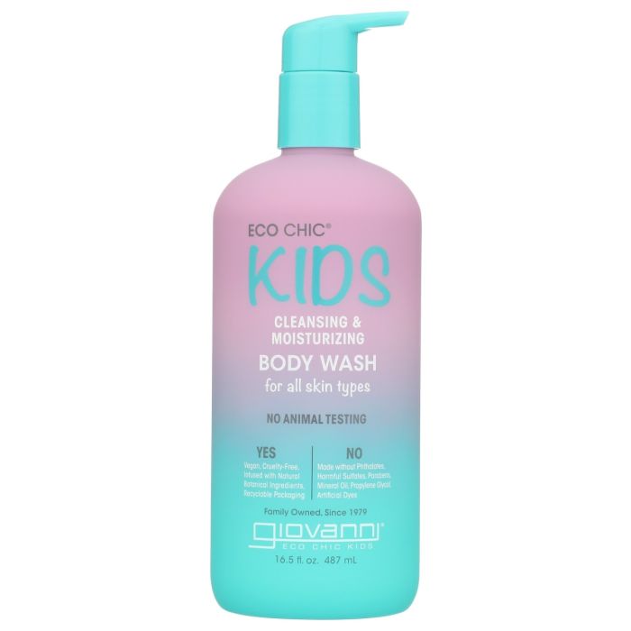 GIOVANNI COSMETICS: Eco Chic Kids 2 in 1 Cleansing and Moisturizing Body Wash, 16.5 fo