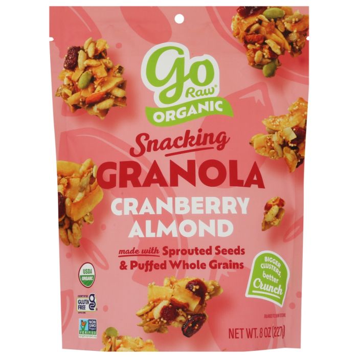 GO RAW: Cranberry Almond Snacking Granola, 8 oz