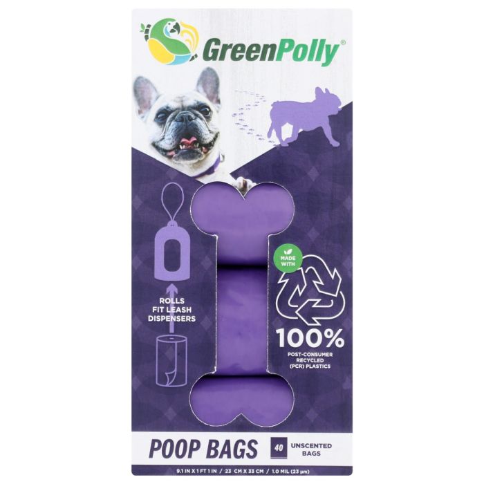 GREENPOLLY: Unscented Dog Waste Bag, 40 bg