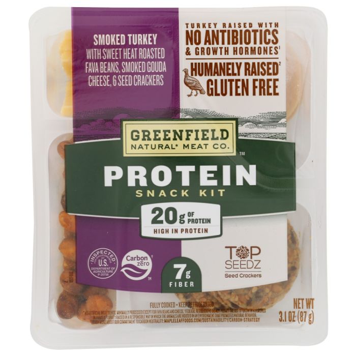 GREENFIELD: Smoked Turkey Protein Snack Kit, 3.1 oz