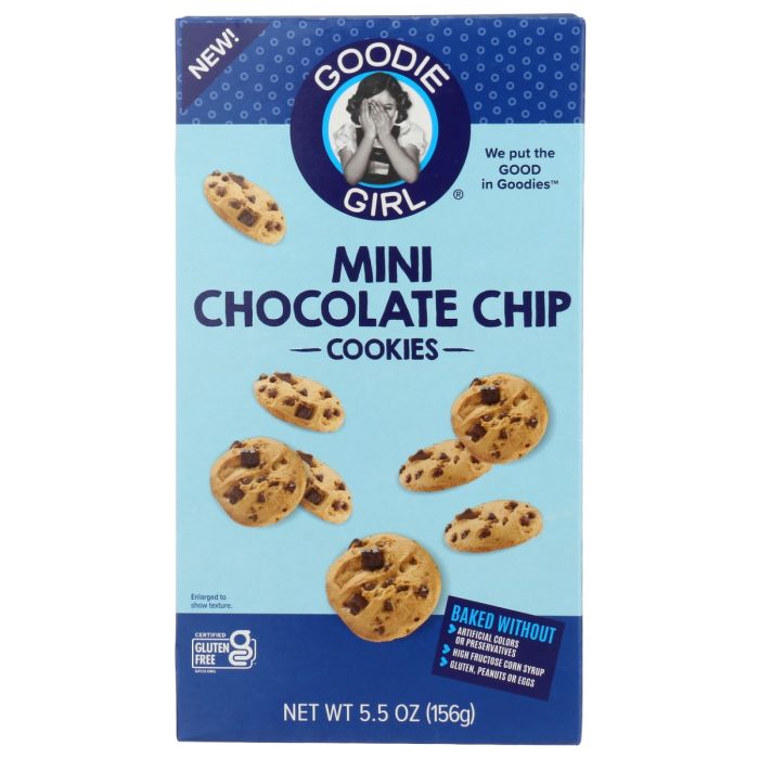 GOODIE GIRL: Mini Chocolate Chip Cookies, 5.5 oz
