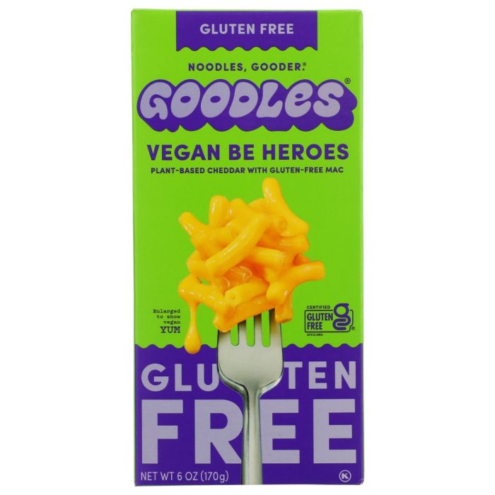 GOODLES: Gluten Free Vegan Be Heroes Mac n Cheese, 6 oz