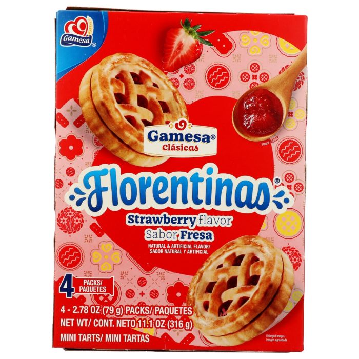 GAMESA: Florentinas Strawberry Cookies, 11.1 oz