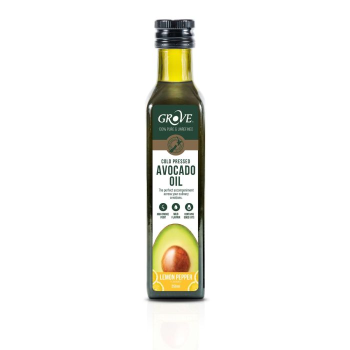 GROVE: Lemon Pepper Extra Virgin Avocado Oil, 8.5 fo