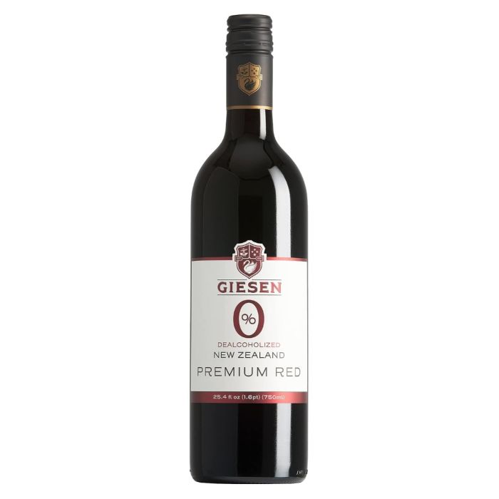 GIESEN 0 PERCENT: Non Alcoholic Premium Red Wine, 25.4 fo