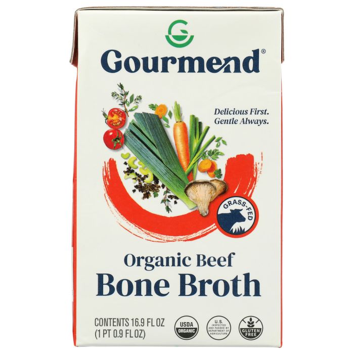 GOURMEND: Organic Beef Bone Broth, 16.9 fo