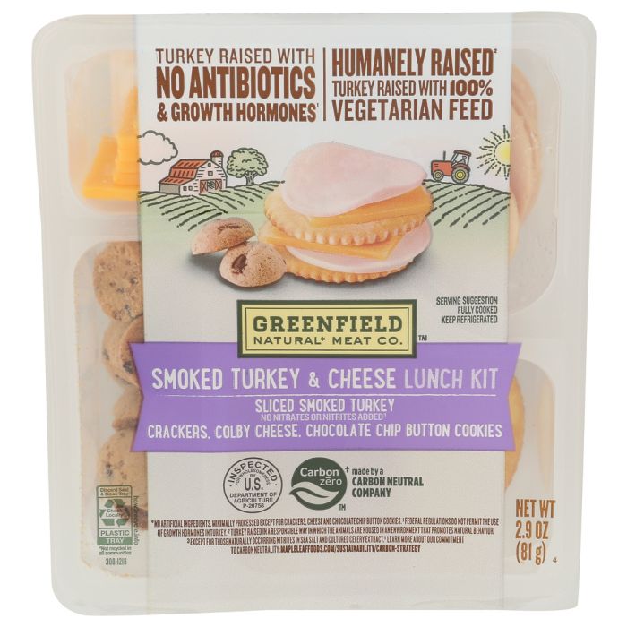 GREENFIELD: Smoked Turkey and Cheese Lunch Kit, 2.9 oz