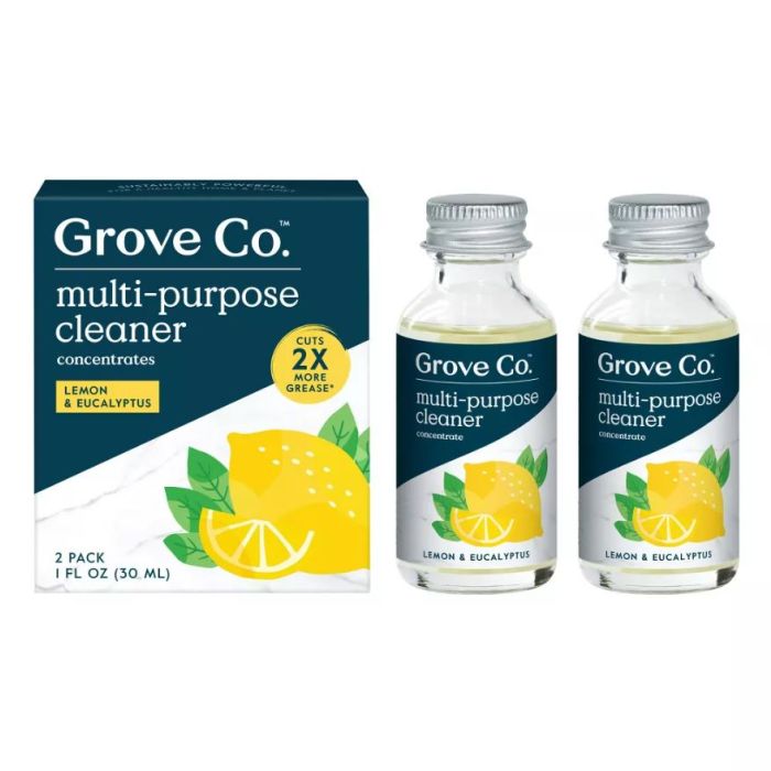 GROVE CO: Multi Purpose Cleaner Concentrates Orange Rosemary, 2 ea