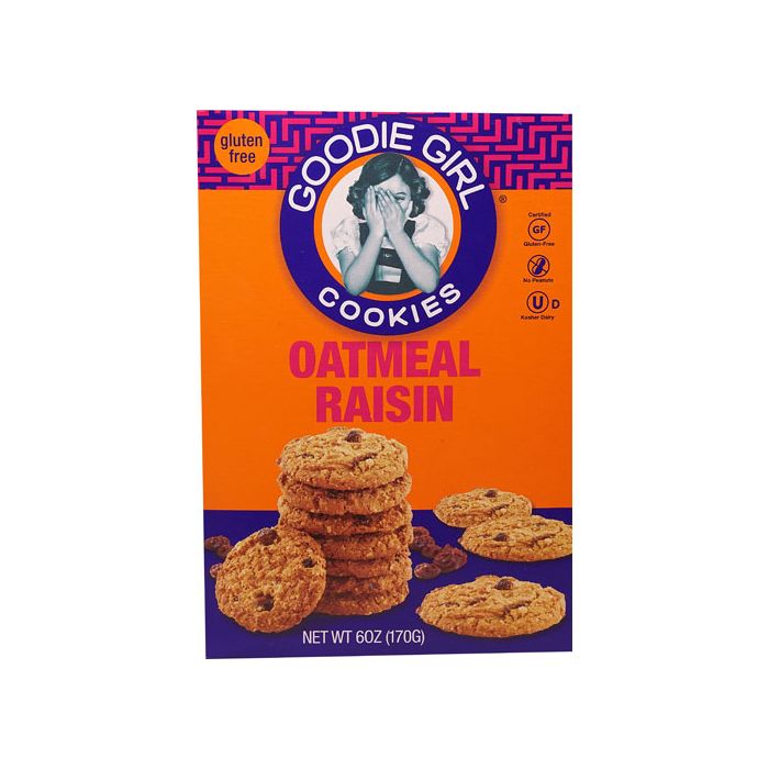 GOODIE GIRL: Cookie Gluten Free Oatmeal Raisin, 6 oz