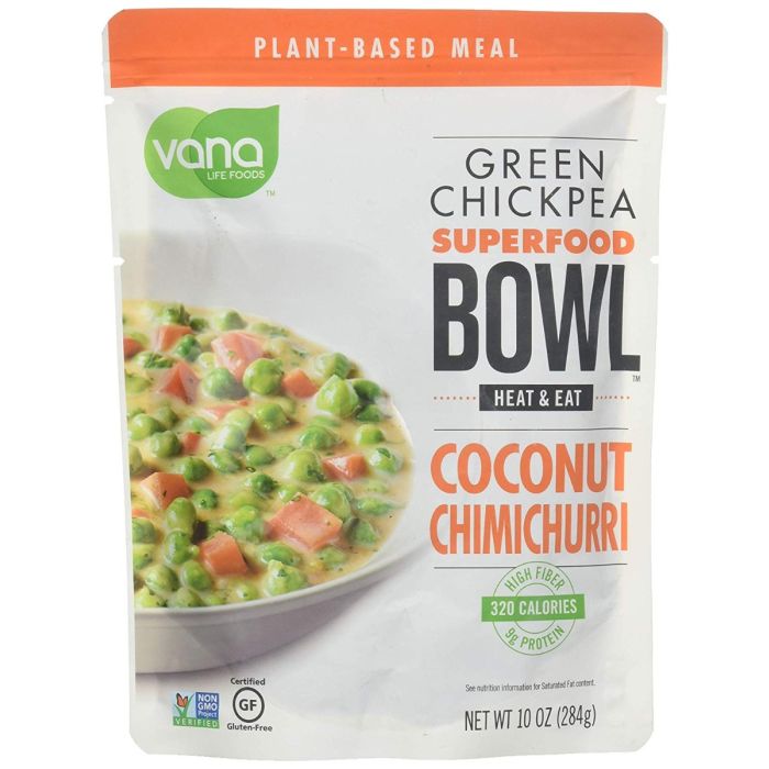 VANA LIFE FOODS: Green Chickpea Superfood Bowl Coconut Chimichurri, 10 oz