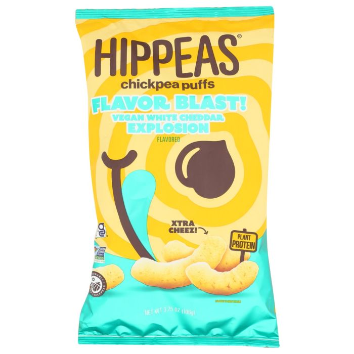 HIPPEAS: Vegan White Cheddar Explosion Chickpea Puffs, 3.75 oz