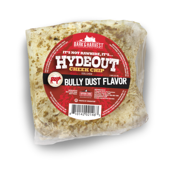 BARK AND HARVEST: Cheek Chips Bully Dust Flavor, 1.06 oz