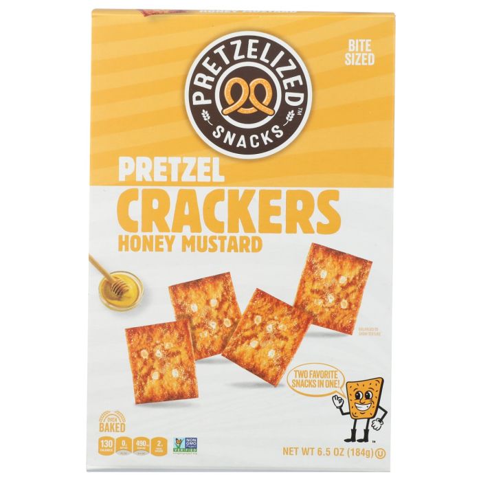 PRETZELIZED SNACKS: Honey Mustard Pretzel Crackers, 6.5 oz