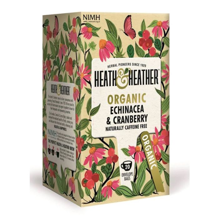 HEATH AND HEATHER: Organic Echinacea Cranberry Tea, 20 ea