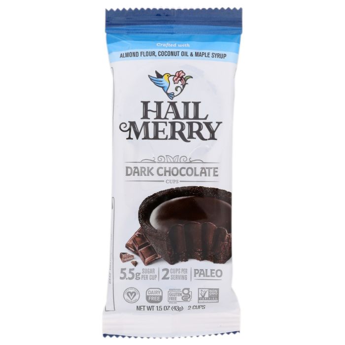 HAIL MERRY: Dark Chocolate Cups 2 ct, 1.65 oz