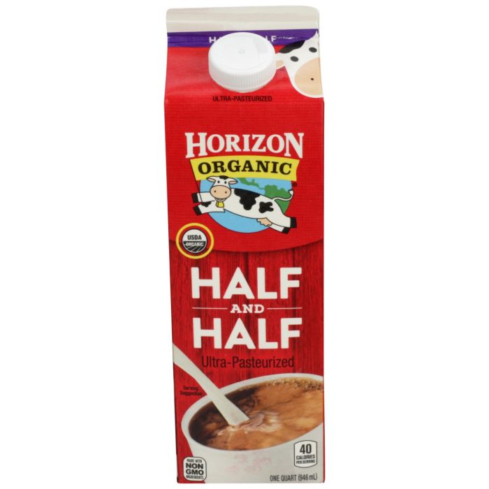 HORIZON: Half and Half Organic, 32 oz