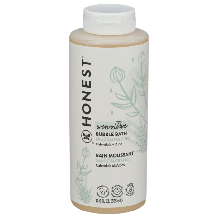 THE HONEST COMPANY: Sensitive Bubble Bath Fragrance Free, 12 oz