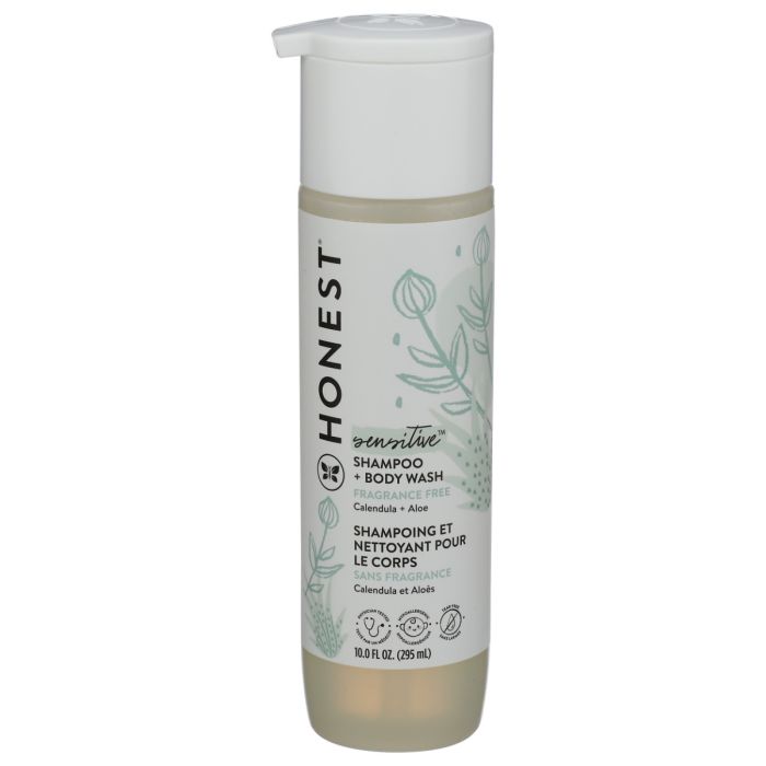 THE HONEST COMPANY: Sensitive Shampoo and Body Wash Fragrance Free, 10 oz