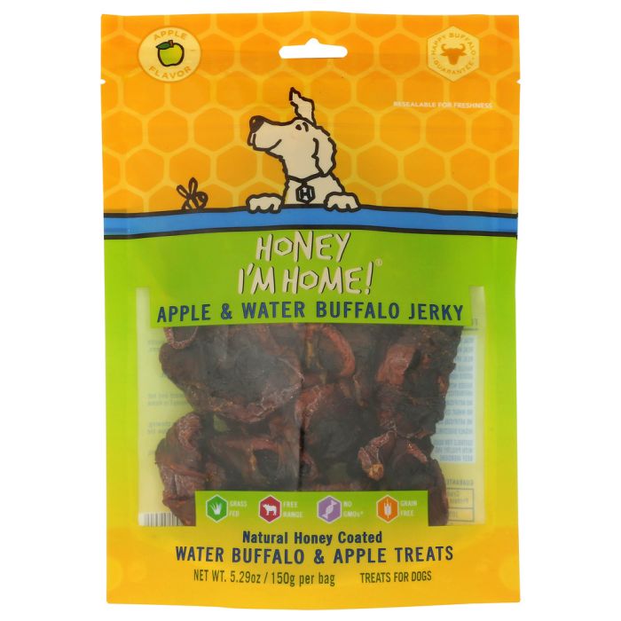 HONEY IM HOME: Apple Jerky Dog Treat, 5.29 oz
