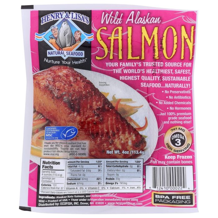 HENRY AND LISAS: Grab n Go Wild Alaskan Salmon, 4 oz