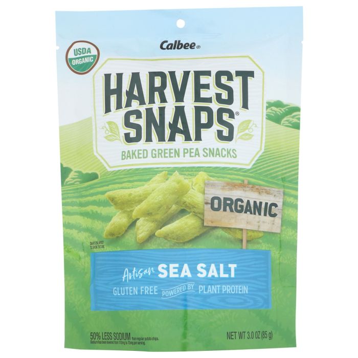 HARVEST SNAPS: Artisan Sea Salt Snack Crisps, 3.3 oz