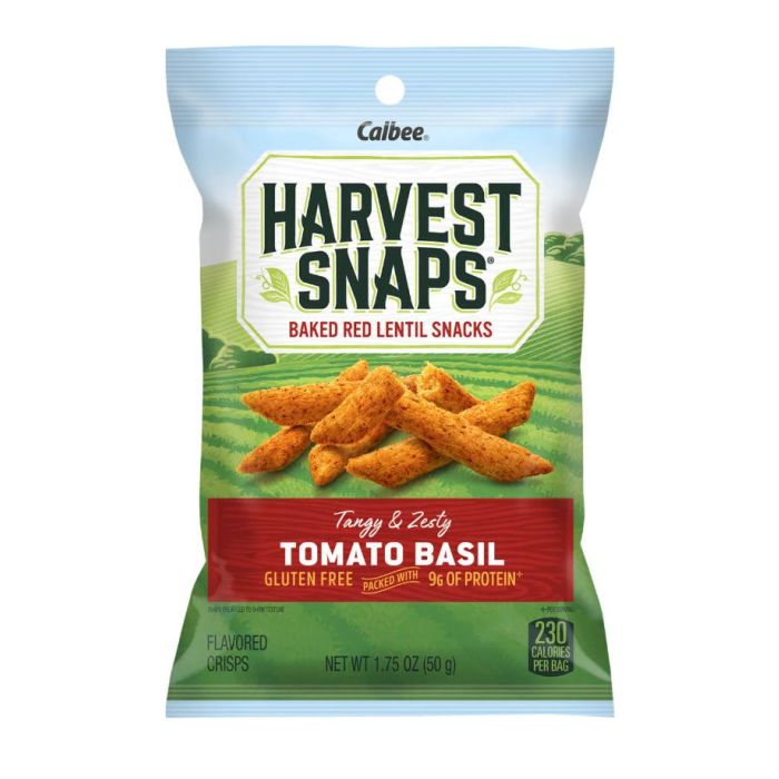 HARVEST SNAPS: Tomato Basil Snack Crisps, 1.75 oz