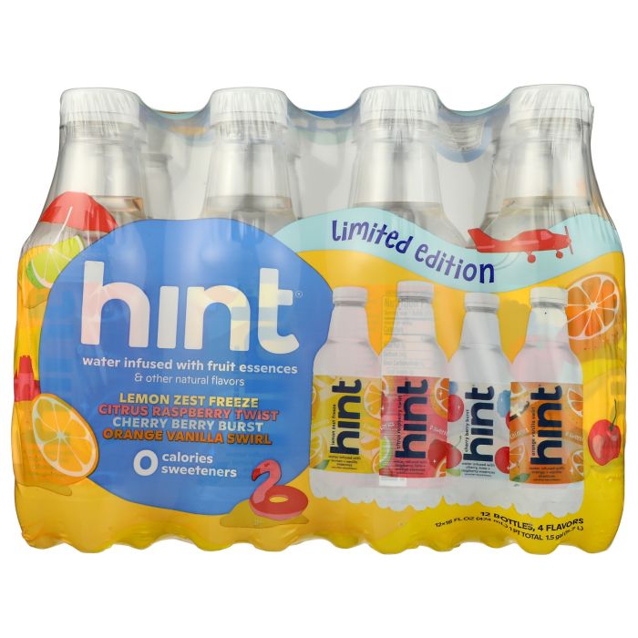HINT: Limited Edition Water Variety Pack 12 Count, 192 fo