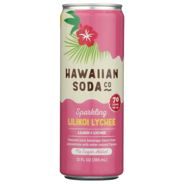 HAWAIIAN SODA CO: Sparkling Lilikoi Lychee, 12 fo