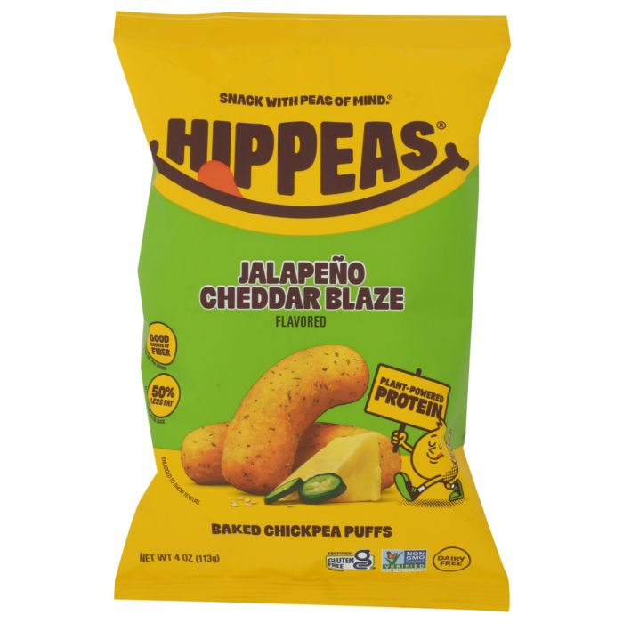 HIPPEAS: Jalapeno Cheddar Blaze Chickpea Puffs, 4 oz