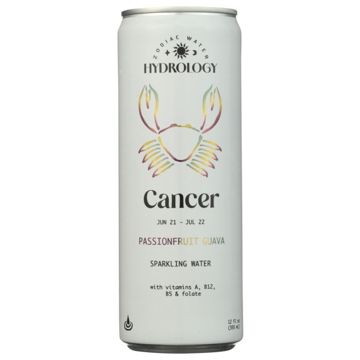 HYDROLOGY ZODIAC WATER: Cancer Guava Passionfruit Sparkling Water, 12 fo