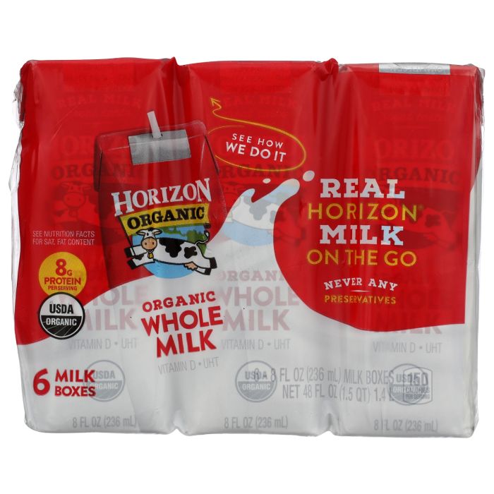 HORIZON: Organic Whole Milk 6 Count, 48 fo