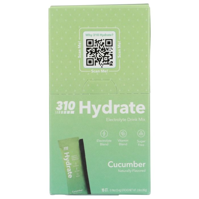310 NUTRITION: Cucumber Hydrate 15 Count, 2.8 oz
