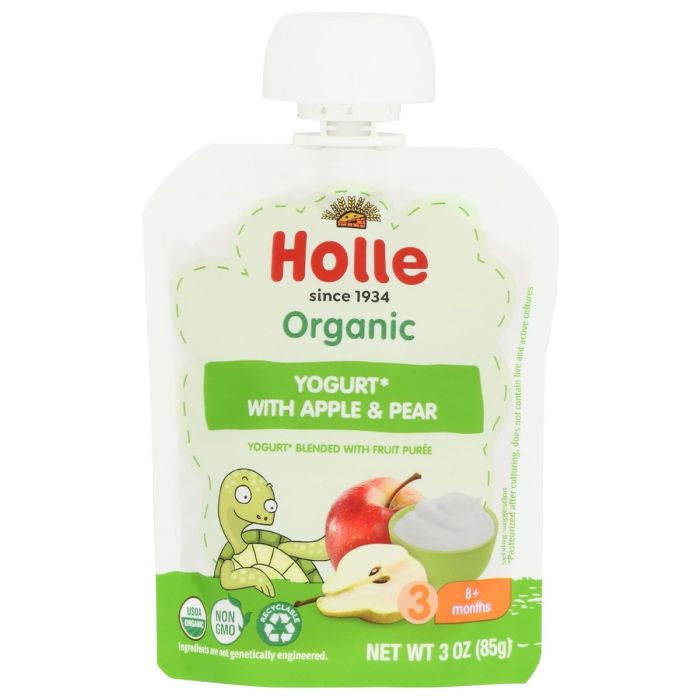 HOLLE: Apple Pear Yogurt Baby Food, 3 oz