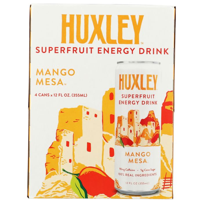 HUXLEY: Mango Mesa Energy Drink 4 Count, 48 fo