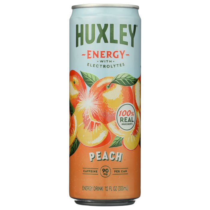 HUXLEY: Peach Energy Beverage, 12 fo