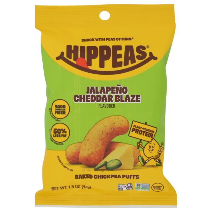 HIPPEAS: Jalapeno Cheddar Blaze Puffs, 1.5 oz
