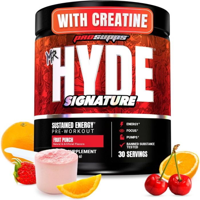 PROSUPPS: Hyde Signature Pre Workout Powder with Creatine Fruit Punch, 7.6 oz