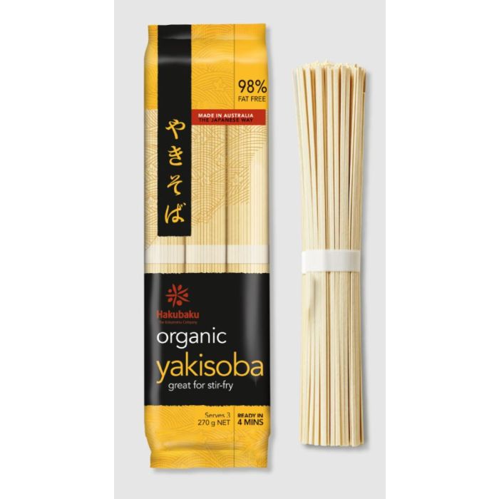 HAKUBAKU: Organic Yakisoba Stir Fry Noodles, 9.5 oz